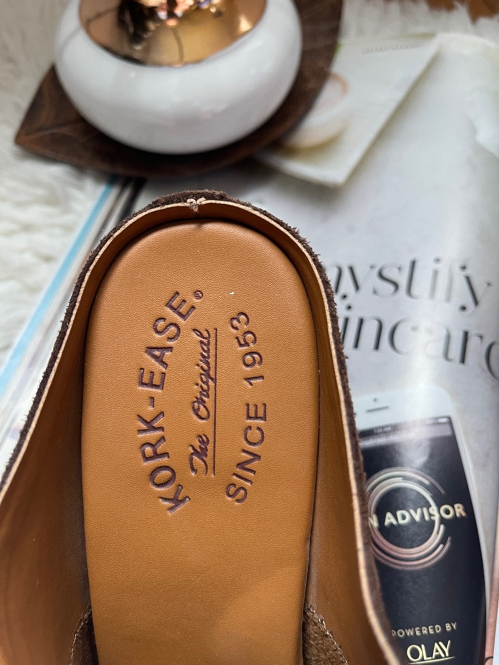 Kork-Ease Women’s Brown Suede Heeled Mules - Picture 3 of 10
